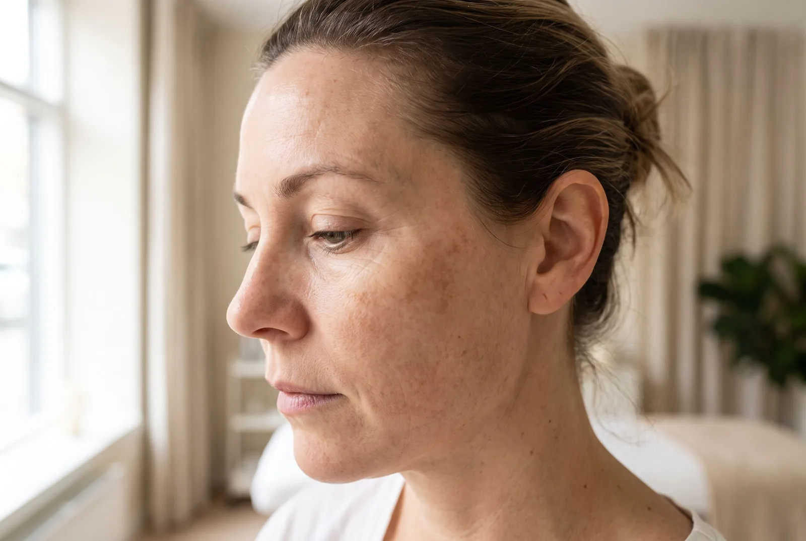Pigmentfläckar och melasma på kindbenet